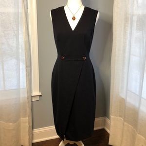 NWT Ted Baker Navy Cap Sleeve Midi wrap dress